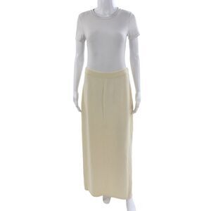 St. John Evening By Marie Gray Womens Ivory Knit Midi Skirt Size 10